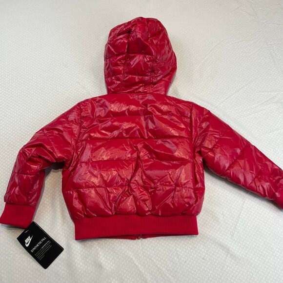 Nike Kids Polyfill Bomber Puffer Jacket 2T Hot Pink - Picture 2 of 5